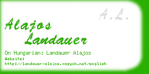 alajos landauer business card